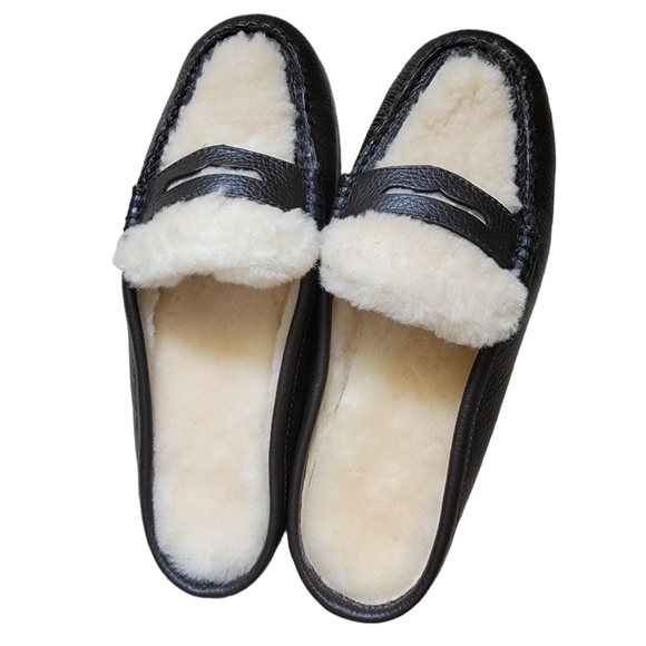 G.H.Bass Weejun WYNN Shearling Mules - Picture 6 of 12